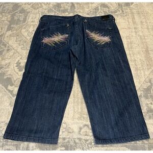 womens Express Ultra Skinny Jeans denim Capri Crop Size 6